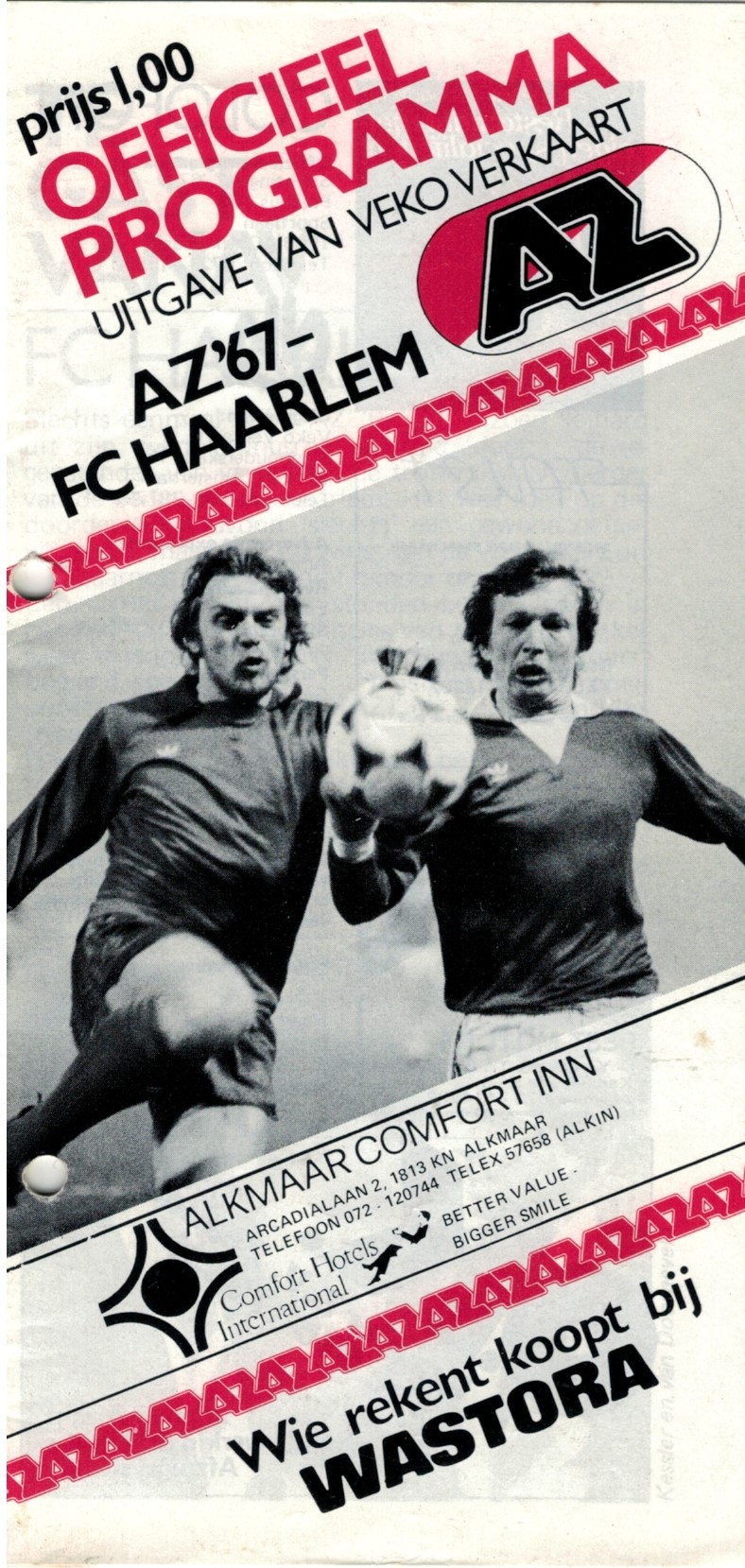 AZ Programma 1-apr-1981 Haarlem thuis Beker